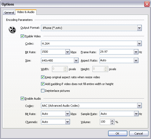 iPhone Encoding Parameters