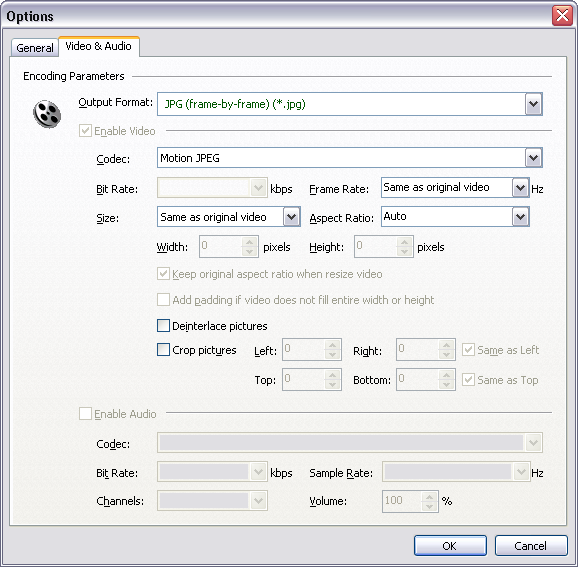 JPG Encoding Parameters